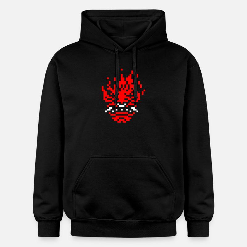 Oni pixel 8 bits - Sweat à capuche Softstyle® Gildan Unisexe - noir