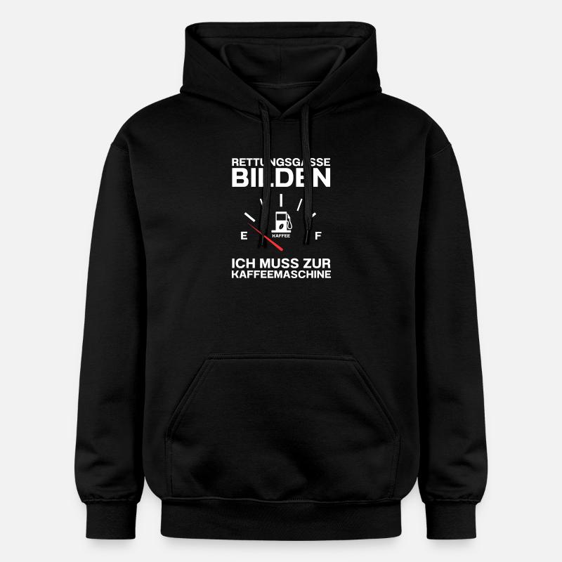 Rettungsgasse Kaffee Kaffetrinker Kaffeebohne - Gildan Unisex Softstyle® Midweight Hoodie - Schwarz