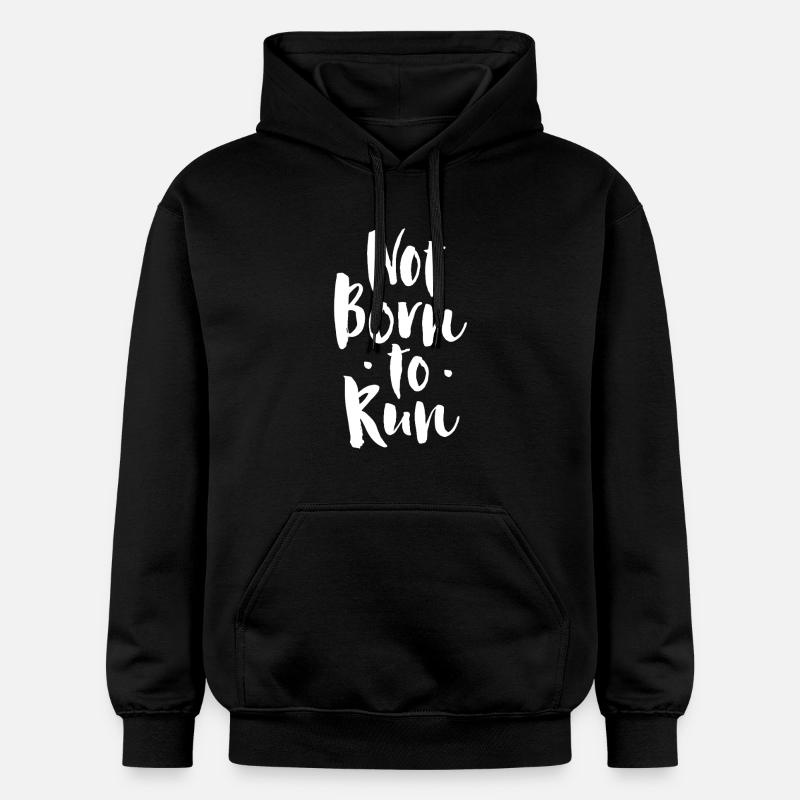 Pas né pour courir - Sweat à capuche Softstyle® Gildan Unisexe - noir