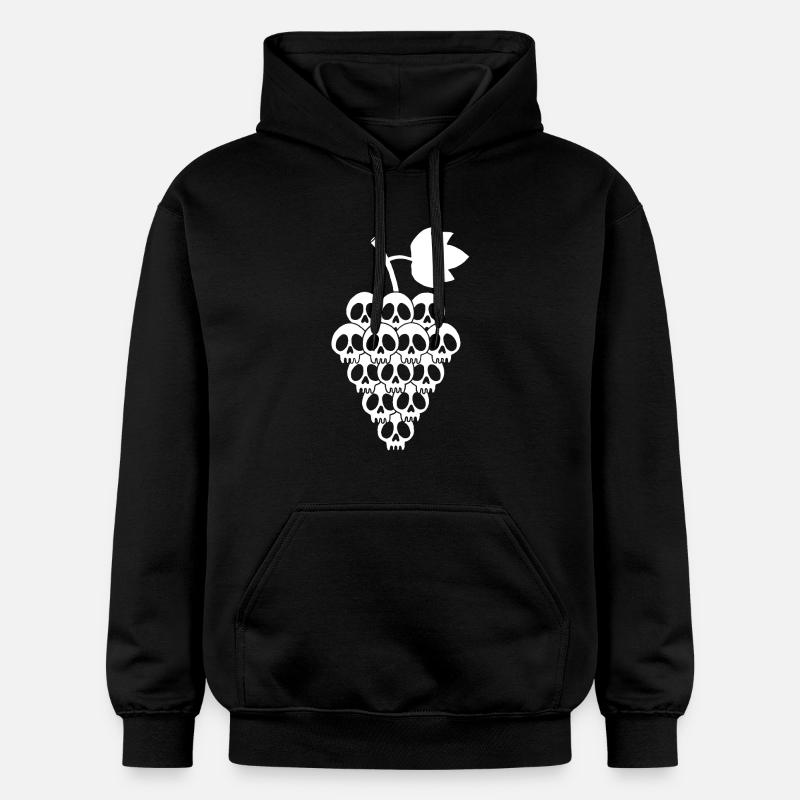 Crânes de raisins blancs - Sweat à capuche Softstyle® Gildan Unisexe - noir