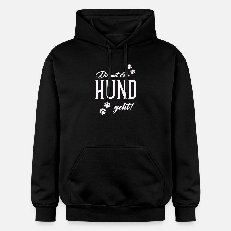 Hund und Gassi Stil - Gildan Unisex Softstyle® Midweight Hoodie - Schwarz