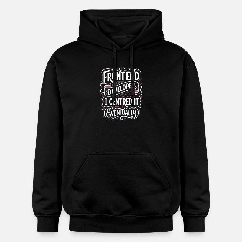 Frontend developer centered - Gildan Unisex Softstyle® Midweight Hoodie - black
