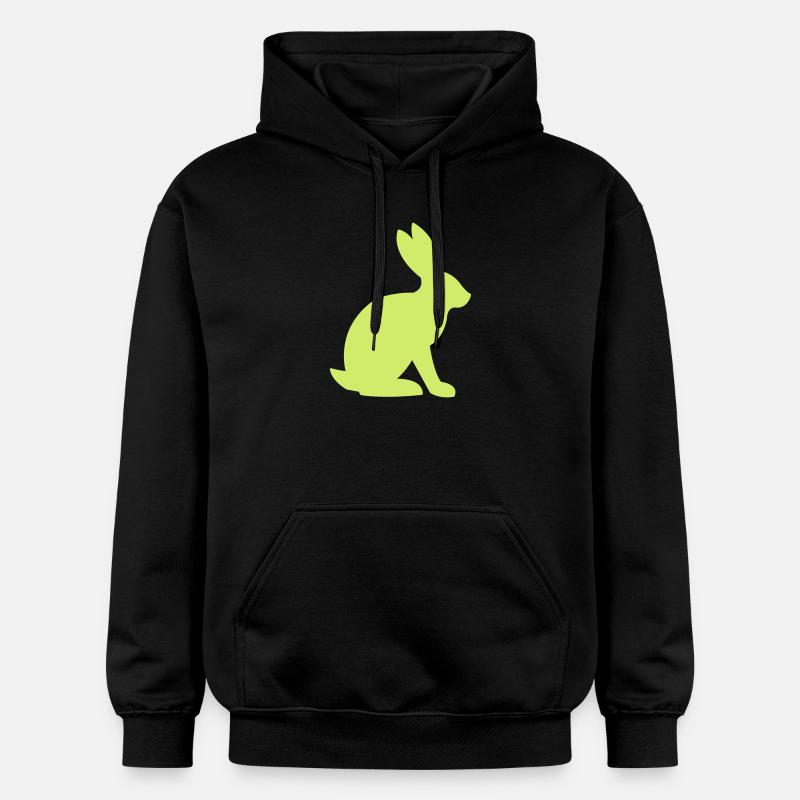 Silhouette de lapin - Sweat à capuche Softstyle® Gildan Unisexe - noir