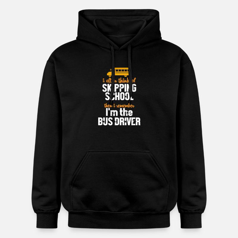 Schulbusfahrer Schulbus - Gildan Unisex Softstyle® Midweight Hoodie - Schwarz