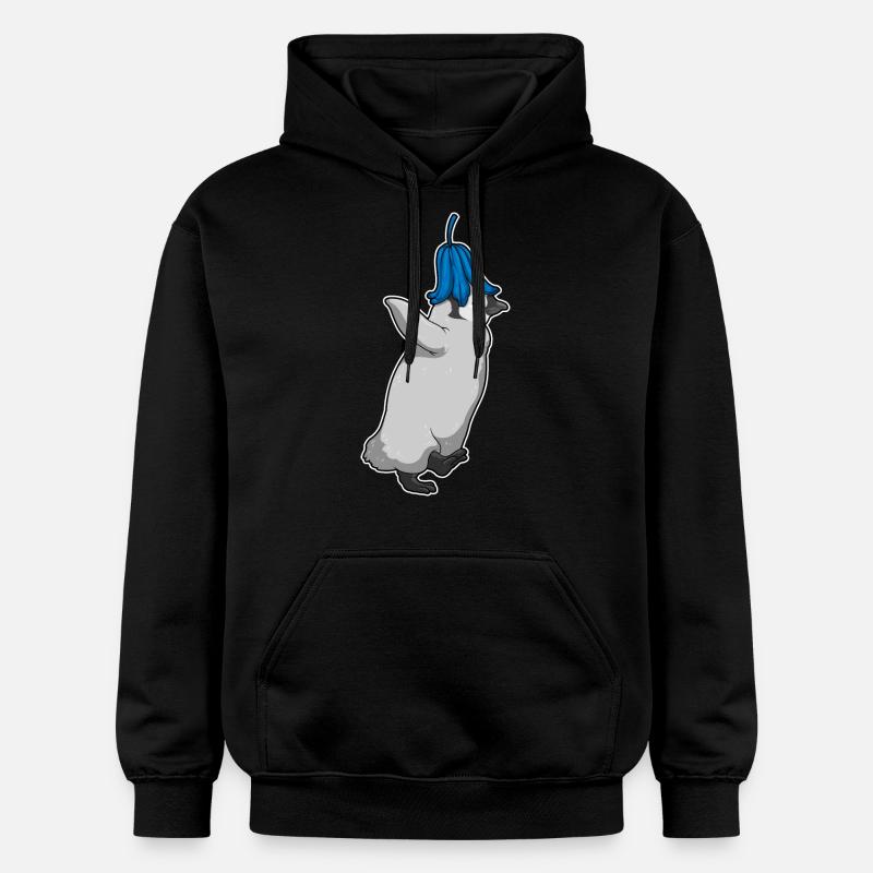Pingouin Fleurs de campanule - Sweat à capuche Softstyle® Gildan Unisexe - noir