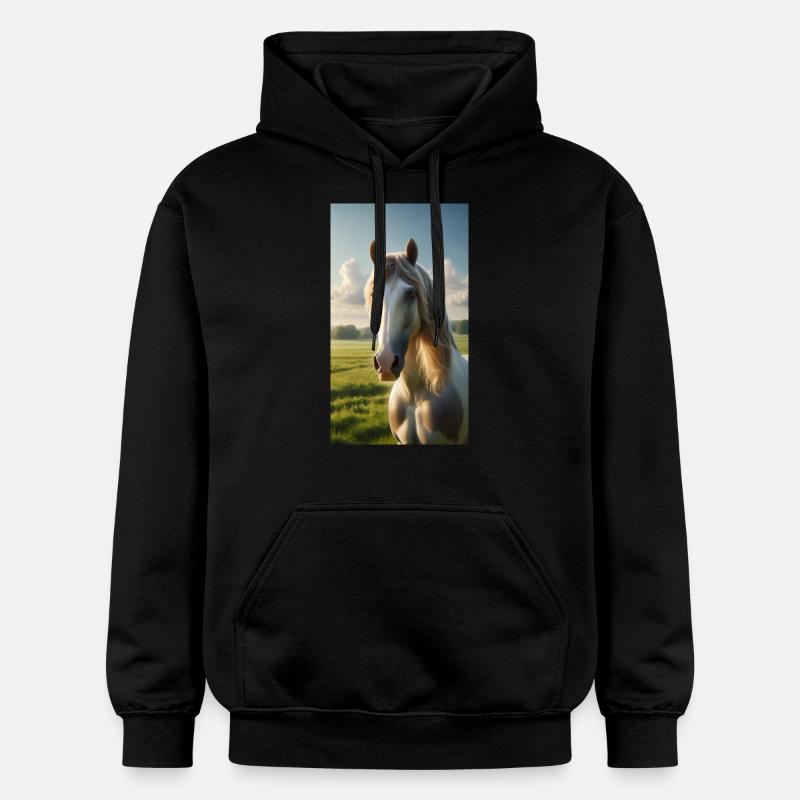 Cheval - Sweat à capuche Softstyle® Gildan Unisexe - noir