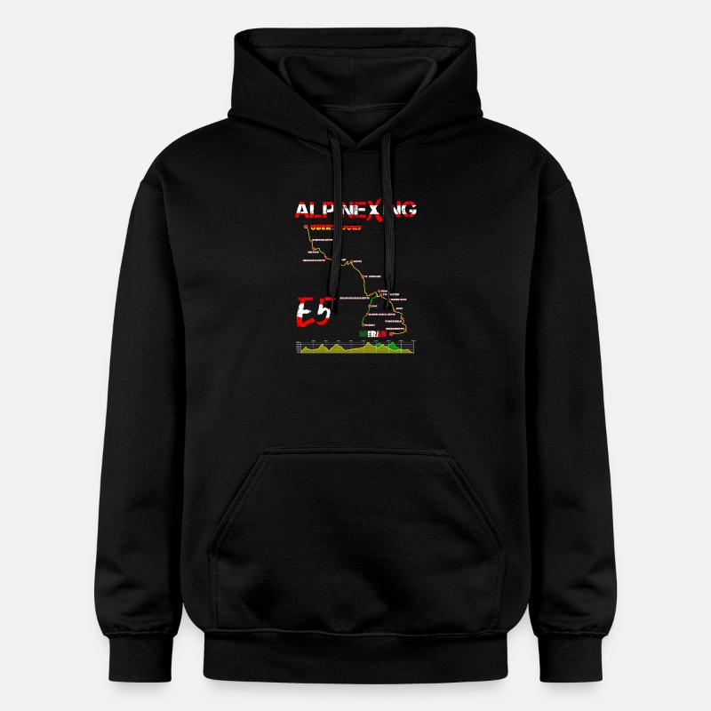 E5 Oberstdorf Merano - Sweat à capuche Softstyle® Gildan Unisexe - noir