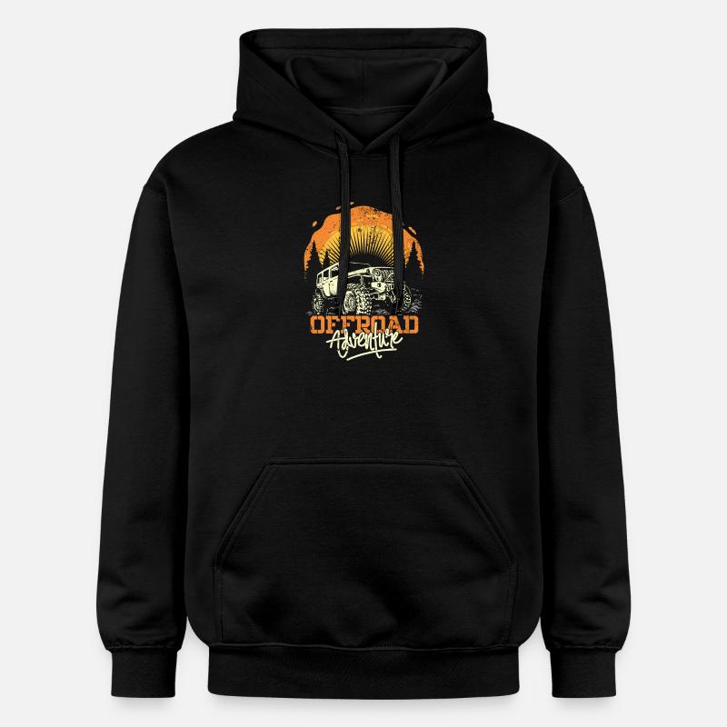 Offroad Adventure Jeep Sunset - Sweat à capuche Softstyle® Gildan Unisexe - noir