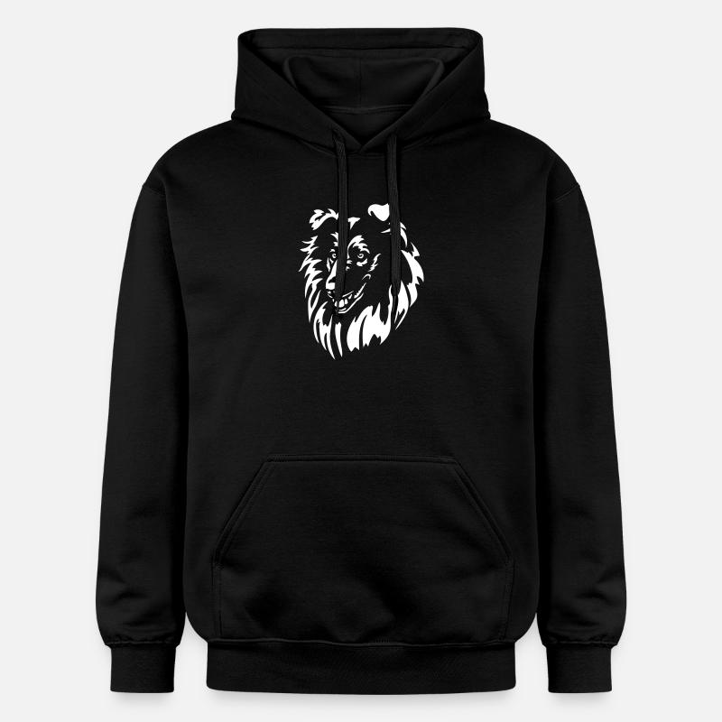 Collie Head « Black Edition » - Sweat à capuche Softstyle® Gildan Unisexe - noir