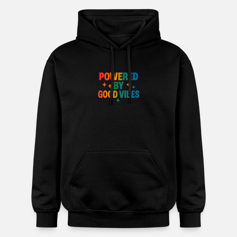 Propulsé par la positivité - Sweat à capuche Softstyle® Gildan Unisexe - noir