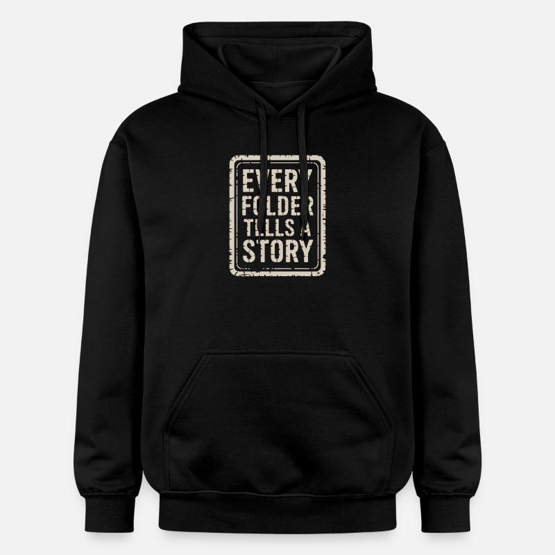 Chaque dossier raconte une histoire - Sweat à capuche Softstyle® Gildan Unisexe - noir