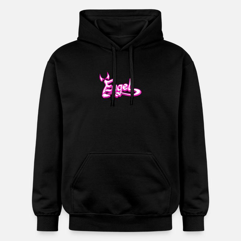 rose Ange, idée cadeau - Sweat à capuche Softstyle® Gildan Unisexe - noir