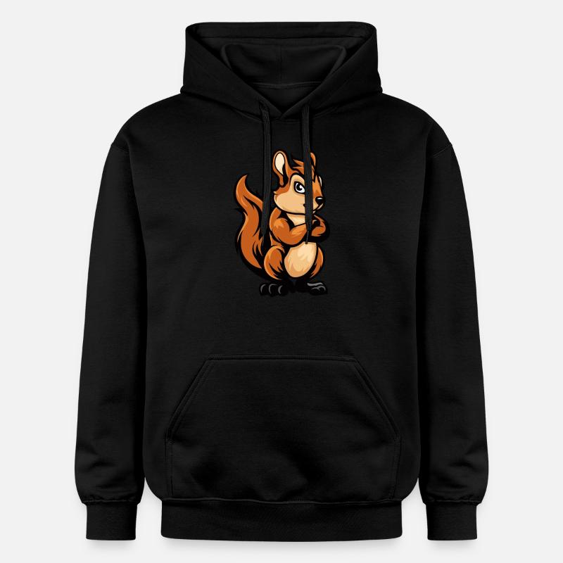Squirrel Comic - Gildan Unisex Softstyle® Midweight Hoodie - black
