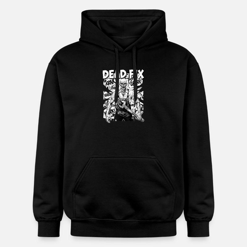 Zombie Mécanicien Tronçonneuse Héros - Sweat à capuche Softstyle® Gildan Unisexe - noir