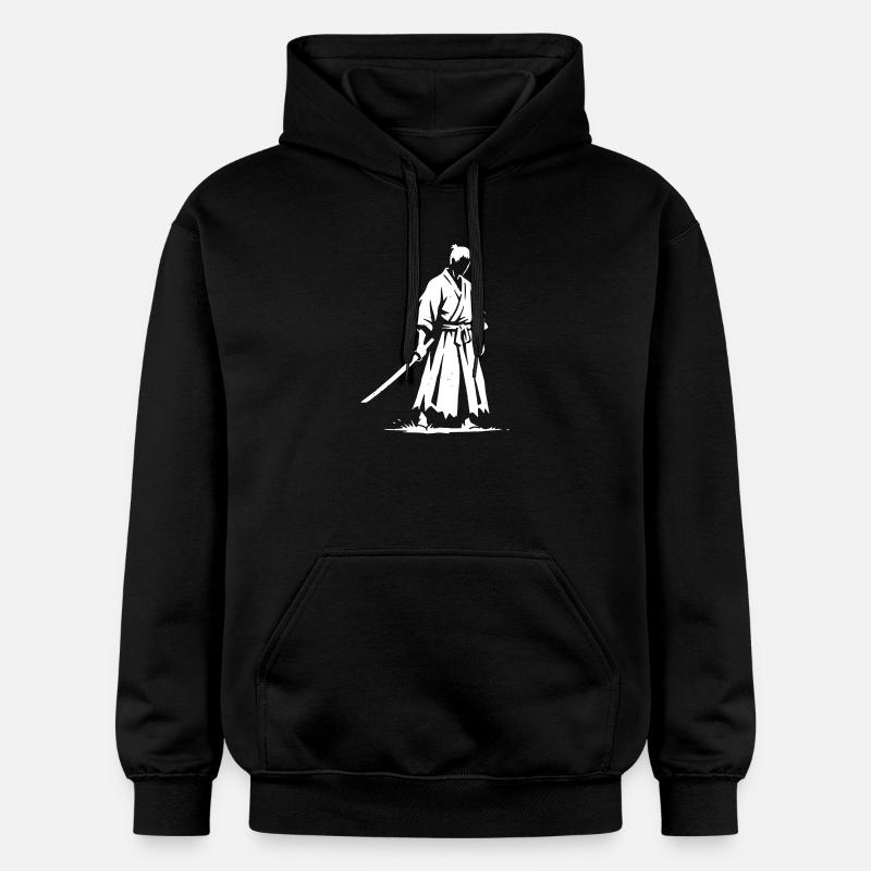 Sad Ronin Samurai Warrior - Sweat à capuche Softstyle® Gildan Unisexe - noir