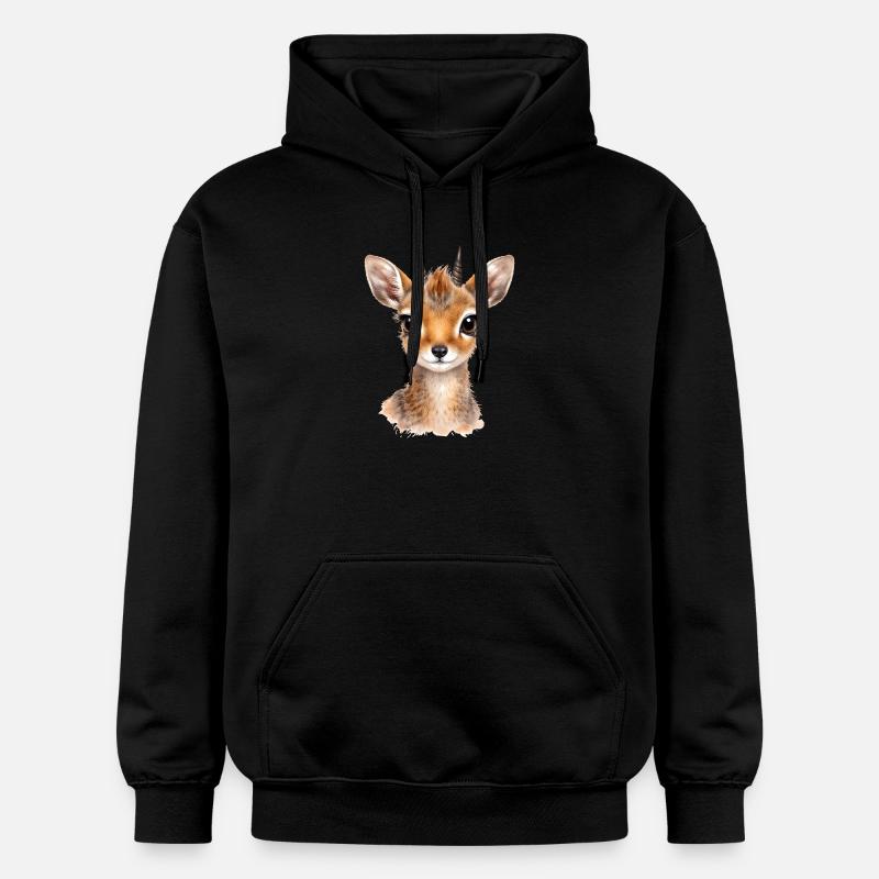 Regard doux – antilope naine Dikdik - Sweat à capuche Softstyle® Gildan Unisexe - noir