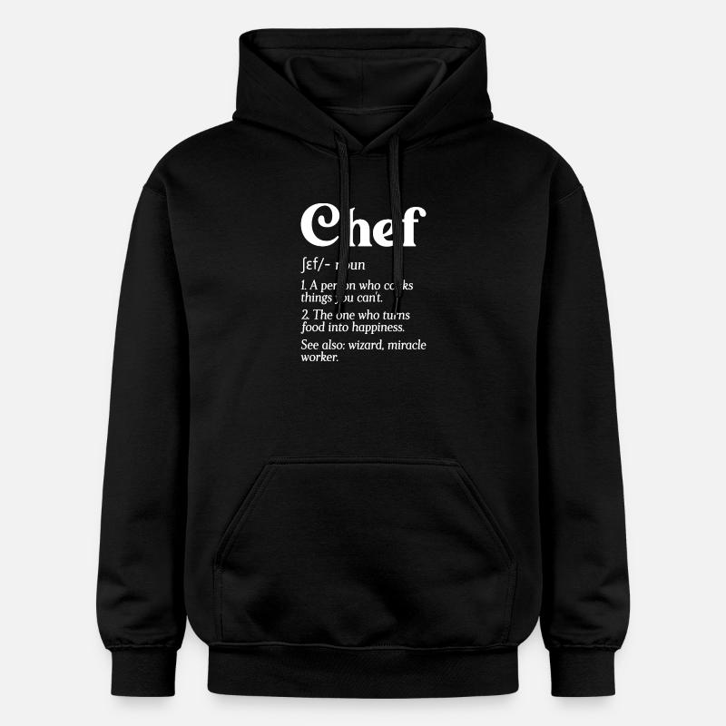 Funny Chef Definition Head Chef Baker Restaurant C - Gildan Unisex Softstyle® Midweight Hoodie - black