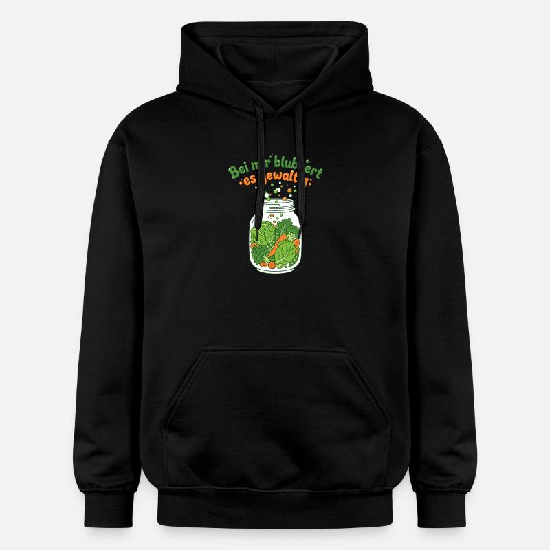Fermentation Gemüse Einmachglas Blubbern - Gildan Unisex Softstyle® Midweight Hoodie - Schwarz
