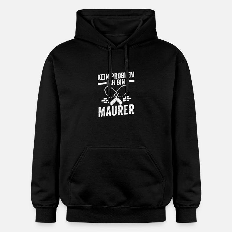 Master Bricklayer Journeyman Bricklayer - Gildan Unisex Softstyle® Midweight Hoodie - black