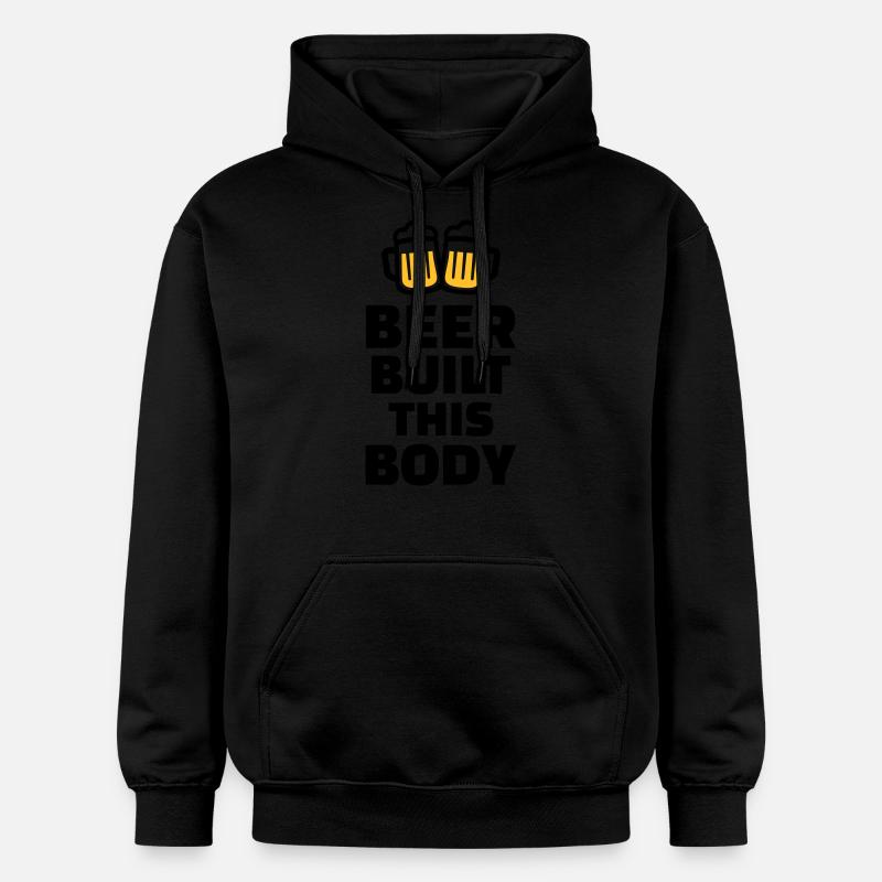 Beer built this body - Sweat à capuche Softstyle® Gildan Unisexe - noir