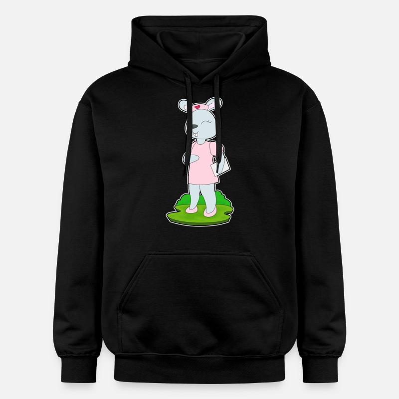 Infirmière lapin - Sweat à capuche Softstyle® Gildan Unisexe - noir