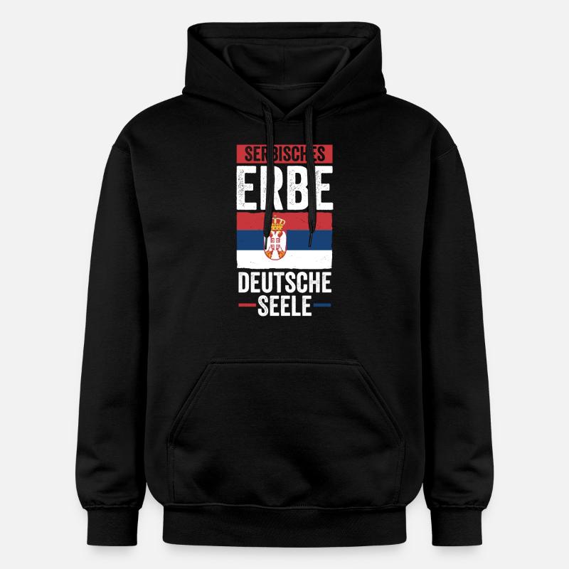 Serbe Serbe Allemagne Serbie - Sweat à capuche Softstyle® Gildan Unisexe - noir