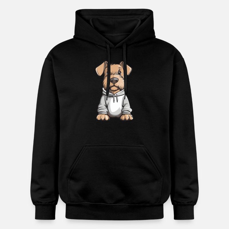 Airedale Terrier Chien Drôle - Sweat à capuche Softstyle® Gildan Unisexe - noir