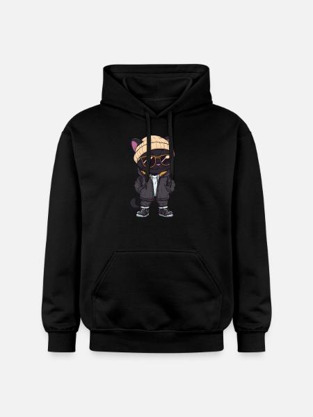 Panther Cool Comic - Gildan Unisex Softstyle® Midweight Hoodie - black