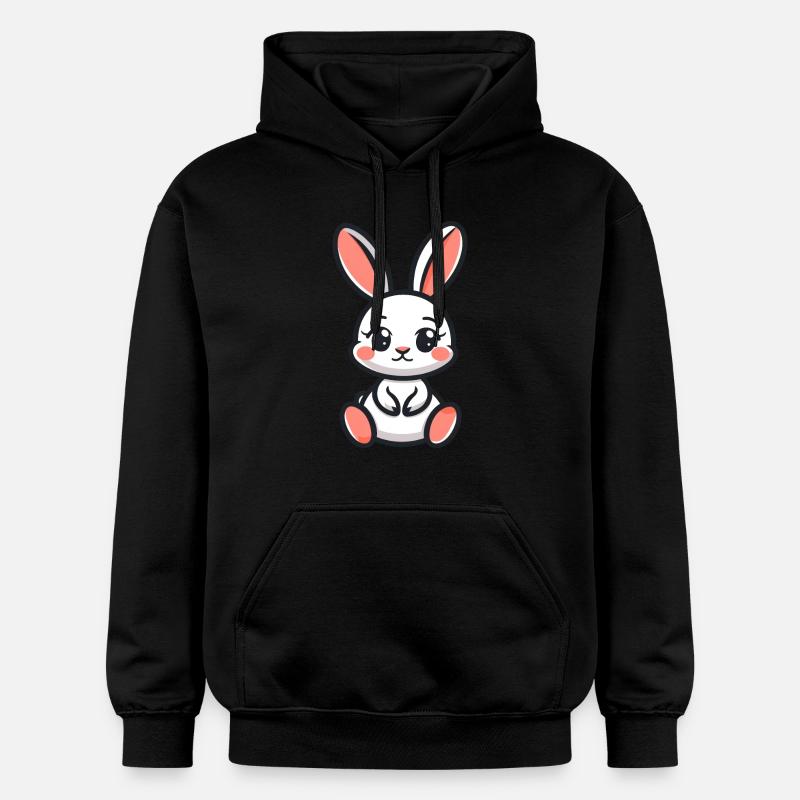 Rabbit Rabbit - Gildan Unisex Softstyle® Midweight Hoodie - black