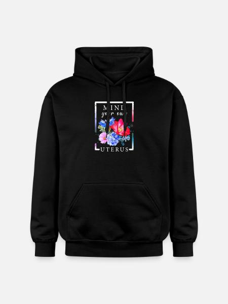 Mind your own uterus - Gildan Unisex Softstyle® Midweight Hoodie - black