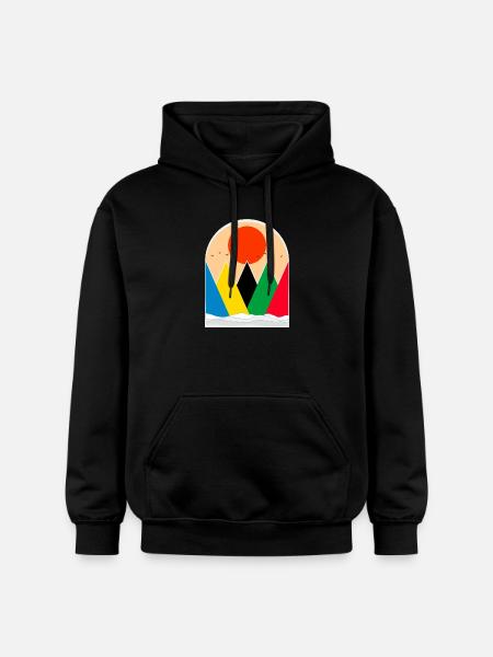 The Mountains - Gildan Unisex Softstyle® Midweight Hoodie - black