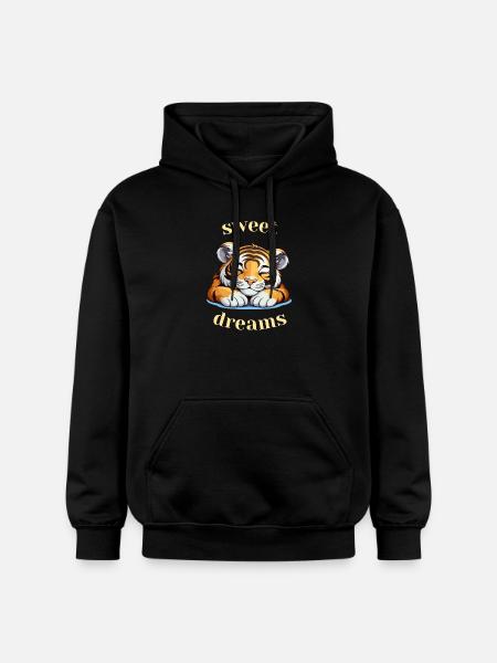 Sweet Dreams kleiner Tiger - Gildan Unisex Softstyle® Midweight Hoodie - Schwarz