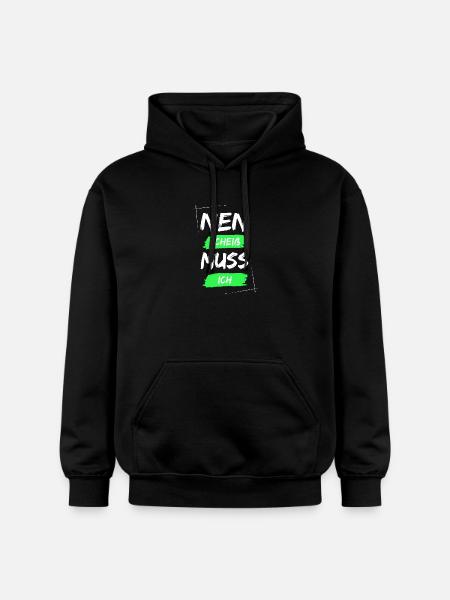Nen scheiß muss ich - Gildan Unisex Softstyle® Midweight Hoodie - Schwarz