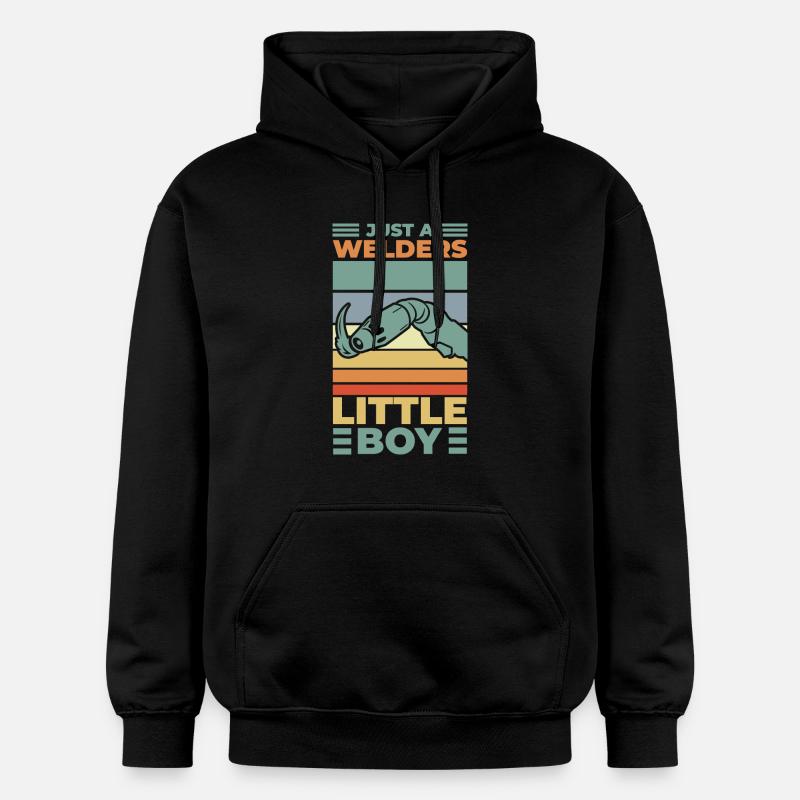 Nur ein kleiner Schweißer Junge - Gildan Unisex Softstyle® Midweight Hoodie - Schwarz