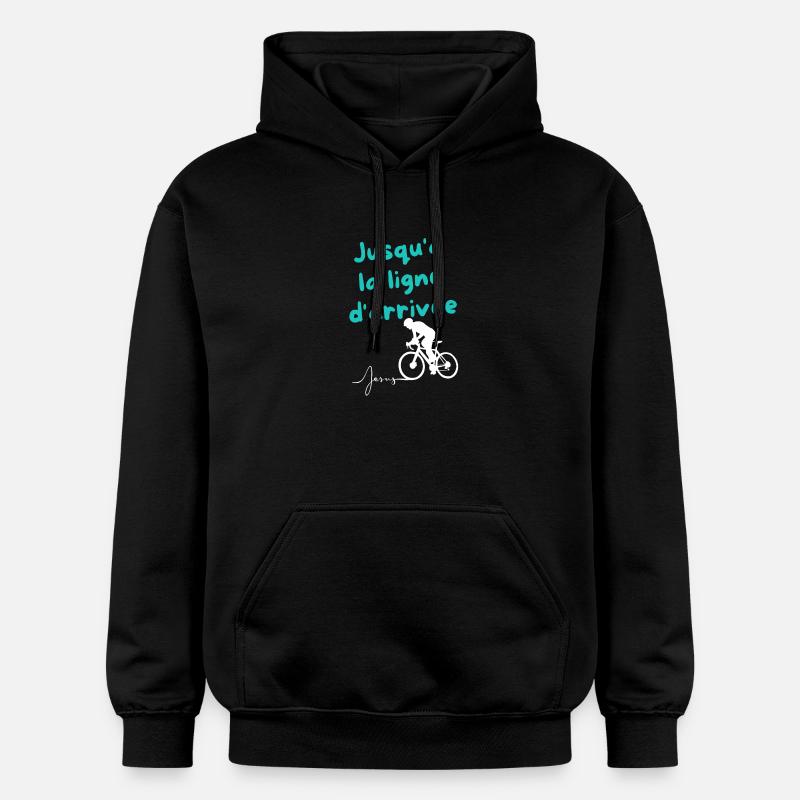 Persévérance Jusqu'à la Ligne d'Arrivée - Sweat à capuche Softstyle® Gildan Unisexe - noir