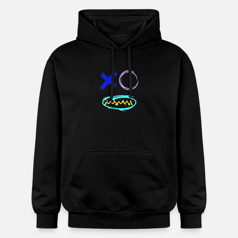 Visage Graffiti Dents - Sweat à capuche Softstyle® Gildan Unisexe - noir