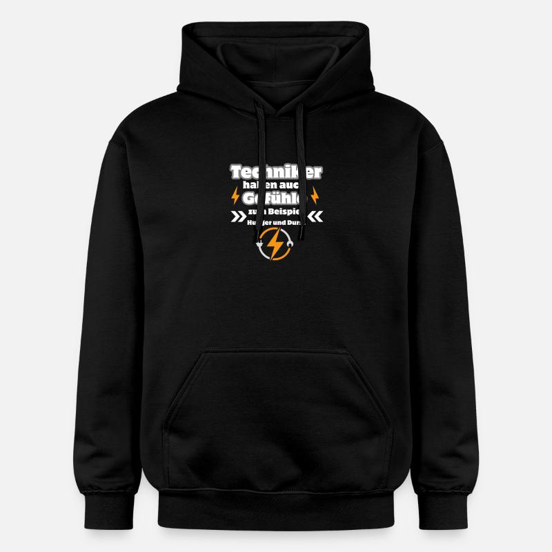 Techniker Gefühle - Gildan Unisex Softstyle® Midweight Hoodie - Schwarz