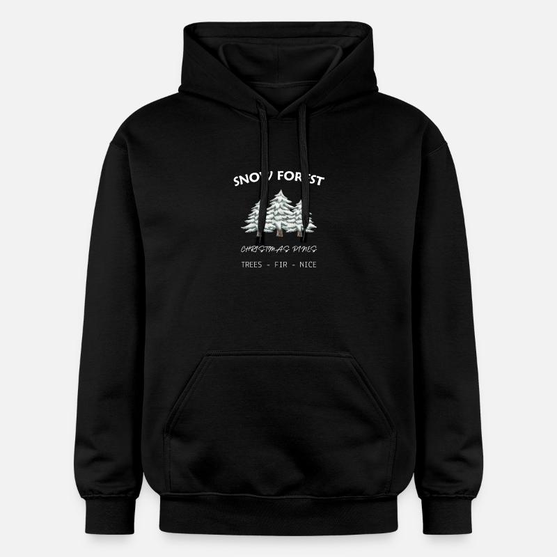 SCHNEEWALD - WEIHNACHTSKIEFER - Gildan Unisex Softstyle® Midweight Hoodie - Schwarz