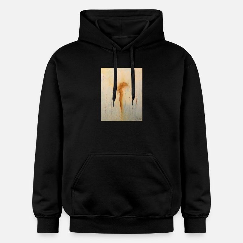 Portrait féminin abstrait - Sweat à capuche Softstyle® Gildan Unisexe - noir