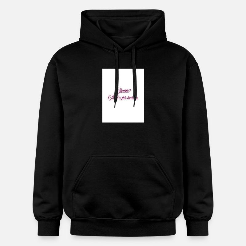 Étable? C’est pour les chevaux. - Sweat à capuche Softstyle® Gildan Unisexe - noir