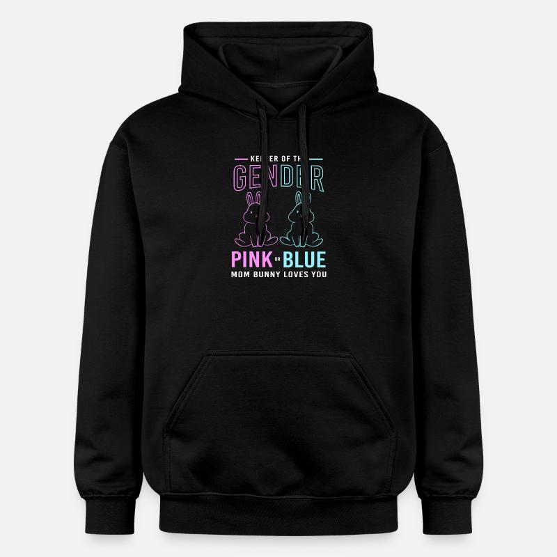 Werdende Mutter Ostern Gender Reveal - Gildan Unisex Softstyle® Midweight Hoodie - Schwarz