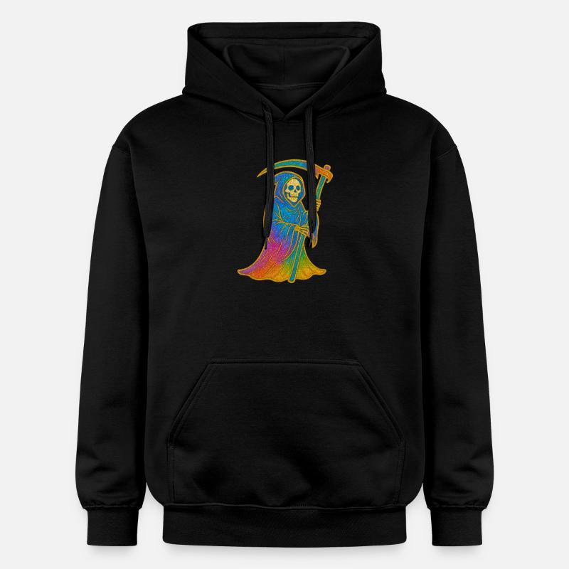Faucheuse arc-en-ciel - Sweat à capuche Softstyle® Gildan Unisexe - noir