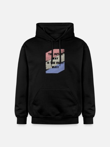 Dutch way is the right way - Gildan Unisex Softstyle® Midweight Hoodie - black