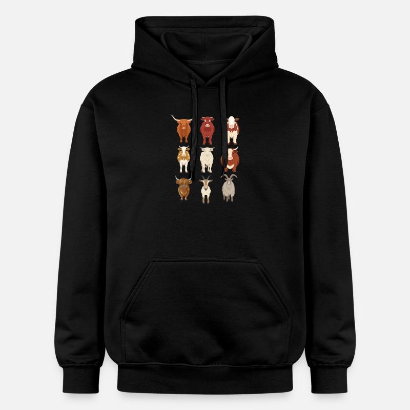 Vaches idée cadeau  - Sweat à capuche Softstyle® Gildan Unisexe - noir