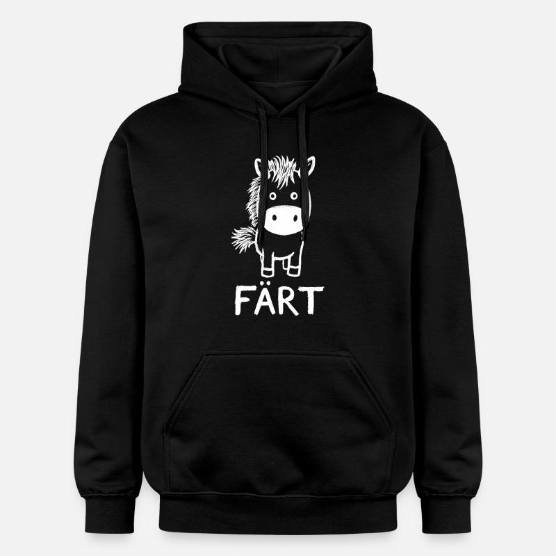 Cavalier cheval Propriétaire de chevaux FÄRT - Sweat à capuche Softstyle® Gildan Unisexe - noir