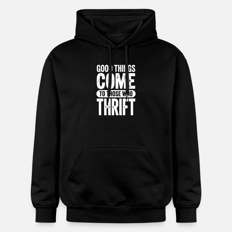 Good Things Come Thrift Tee - Gildan Unisex Softstyle® Midweight Hoodie - black