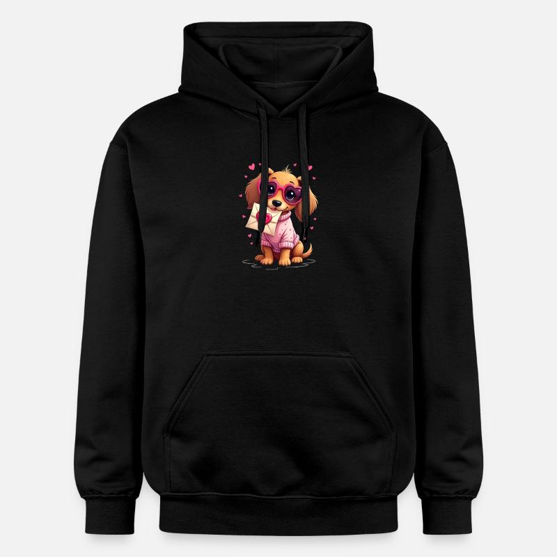 Dackel teckel teckel tekel - Sweat à capuche Softstyle® Gildan Unisexe - noir