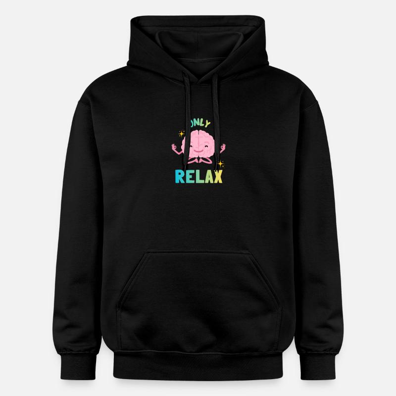 Cerveau zen Arc-en-Ciel - Sweat à capuche Softstyle® Gildan Unisexe - noir