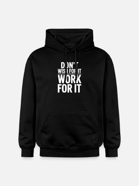 Wünsch dir das nicht, arbeite dafür. - Gildan Unisex Softstyle® Midweight Hoodie - Schwarz
