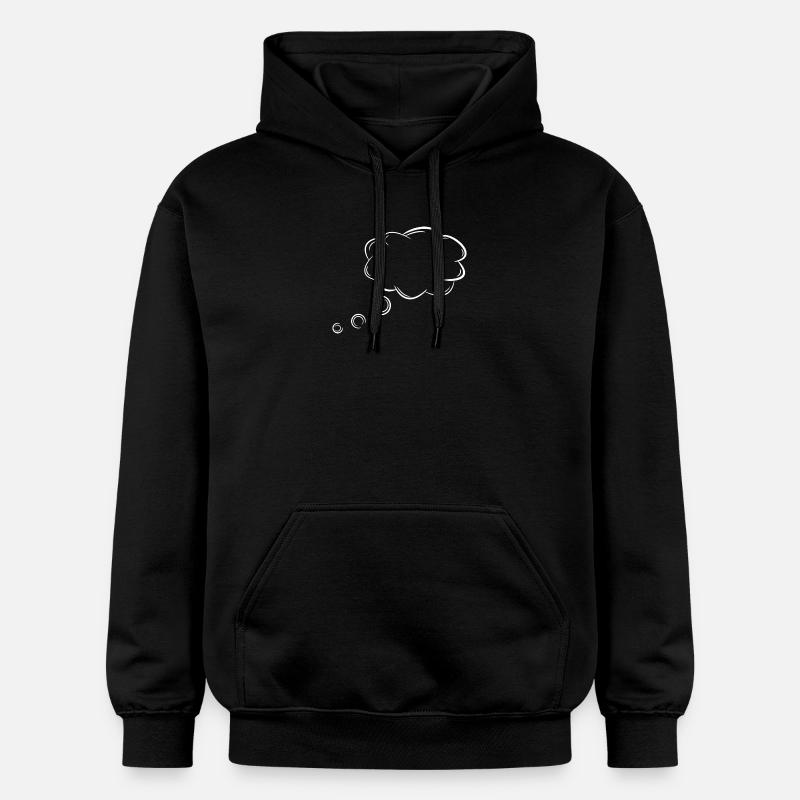 Gedankenblase Blase Gedanken Weiß - Sweat à capuche Softstyle® Gildan Unisexe - noir